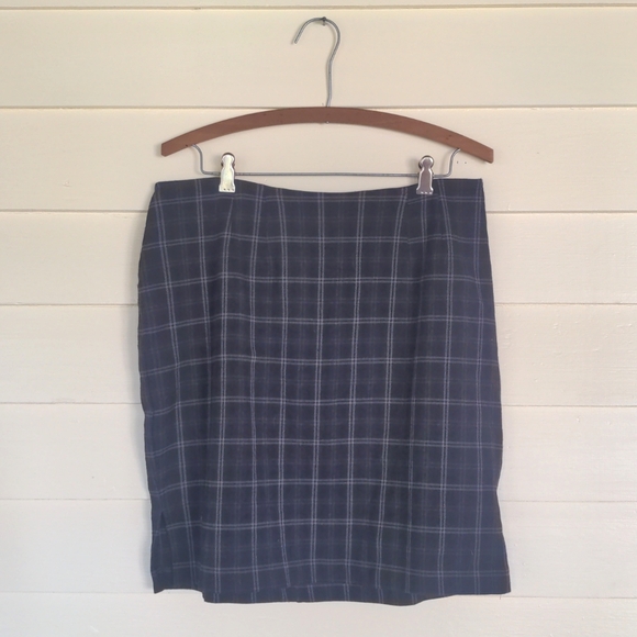 Venezia Jeans Clothing Co. Purple Plaid Mini Skirt Size 14 - Picture 1 of 6